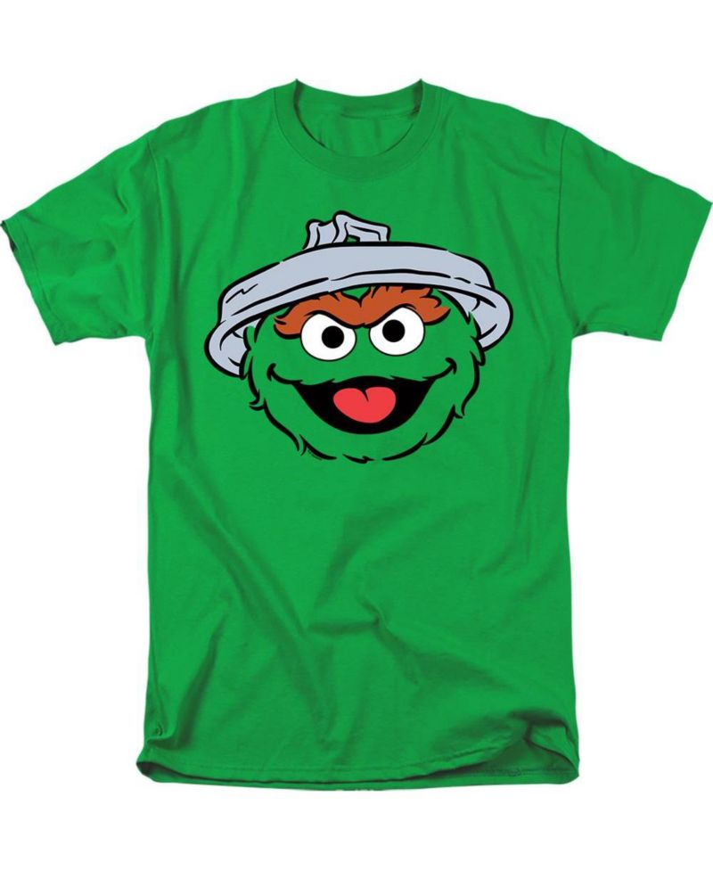 Men's Oscar The Grouch Full Face Graphic Classic-Fit T-Shirt