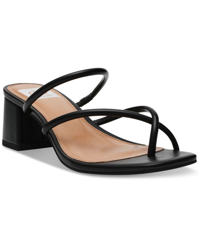 Lumena Strappy Slide Block-Heel Sandals