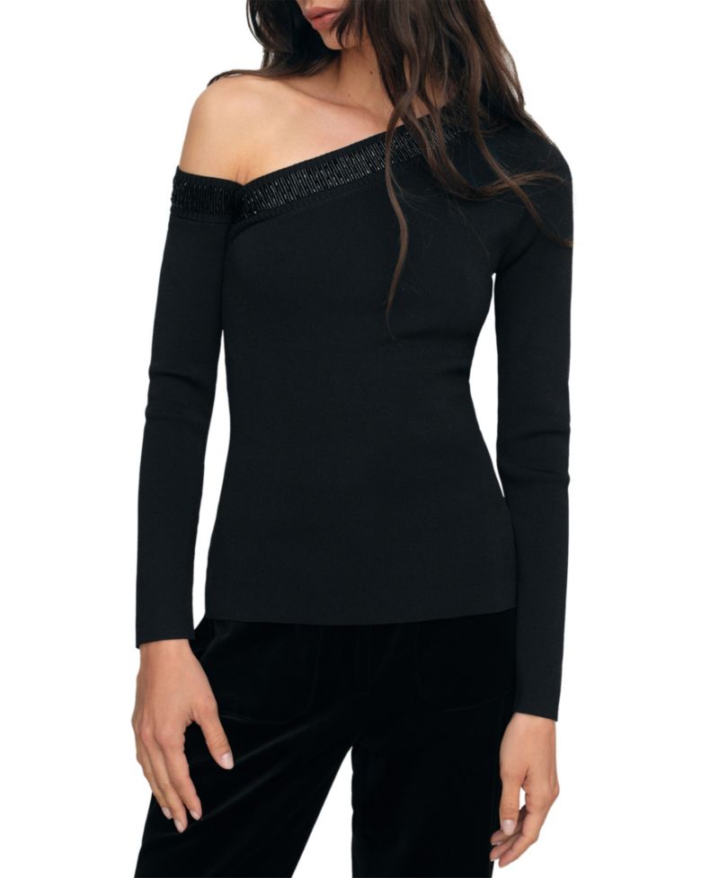 Women's Maddie Long-Sleeve Off-the-Shoulder Sweater