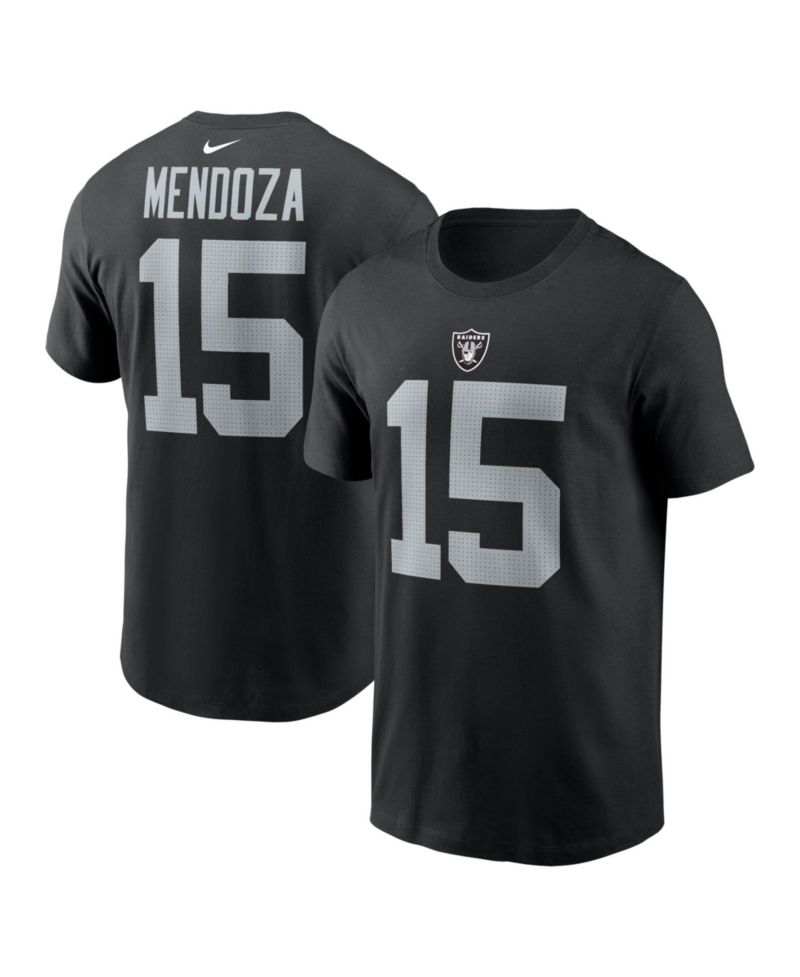 Men's Fernando Mendoza Black Las Vegas Raiders Name & Number T-Shirt