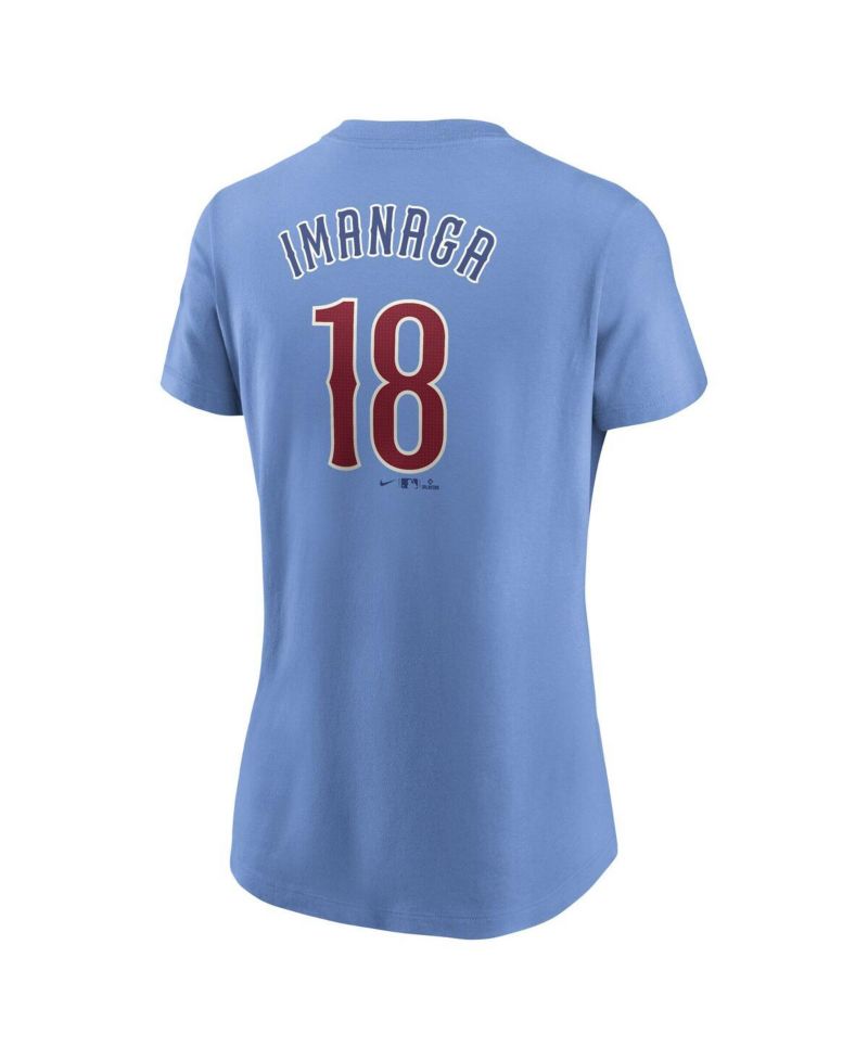 Women's Shota Imanaga Baby Blue Chicago Cubs Fuse Name & Number T-Shirt