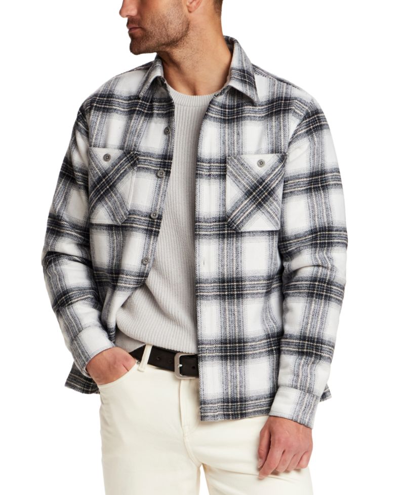 Men's Faux Wool Shirt Jacket