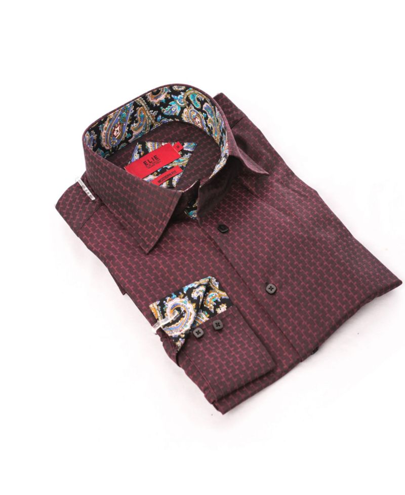 Little Boys Wine Button-Down Slim Fit Shirt