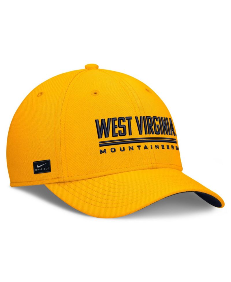 Men's Gold West Virginia Mountaineers Game Day Rise Swooshflex Hat