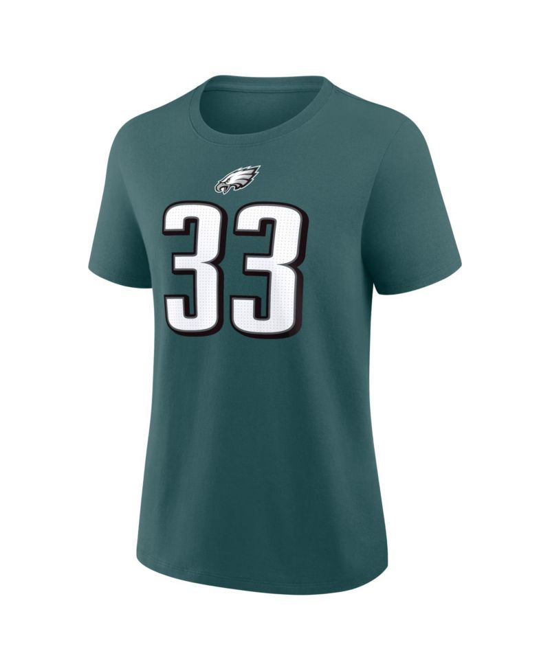 Women's Cooper DeJean Midnight Green Philadelphia Eagles Name & Number T-Shirt