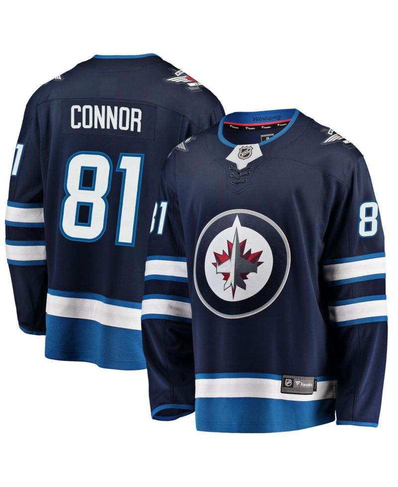 Men's Kyle Connor Navy Winnipeg Jets Breakaway Replica Jersey