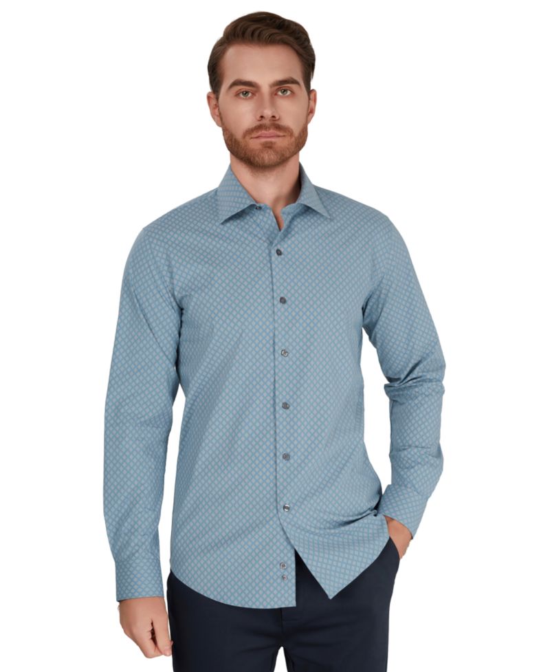 Men's Diamond Spot Slim-Fit Shirt
