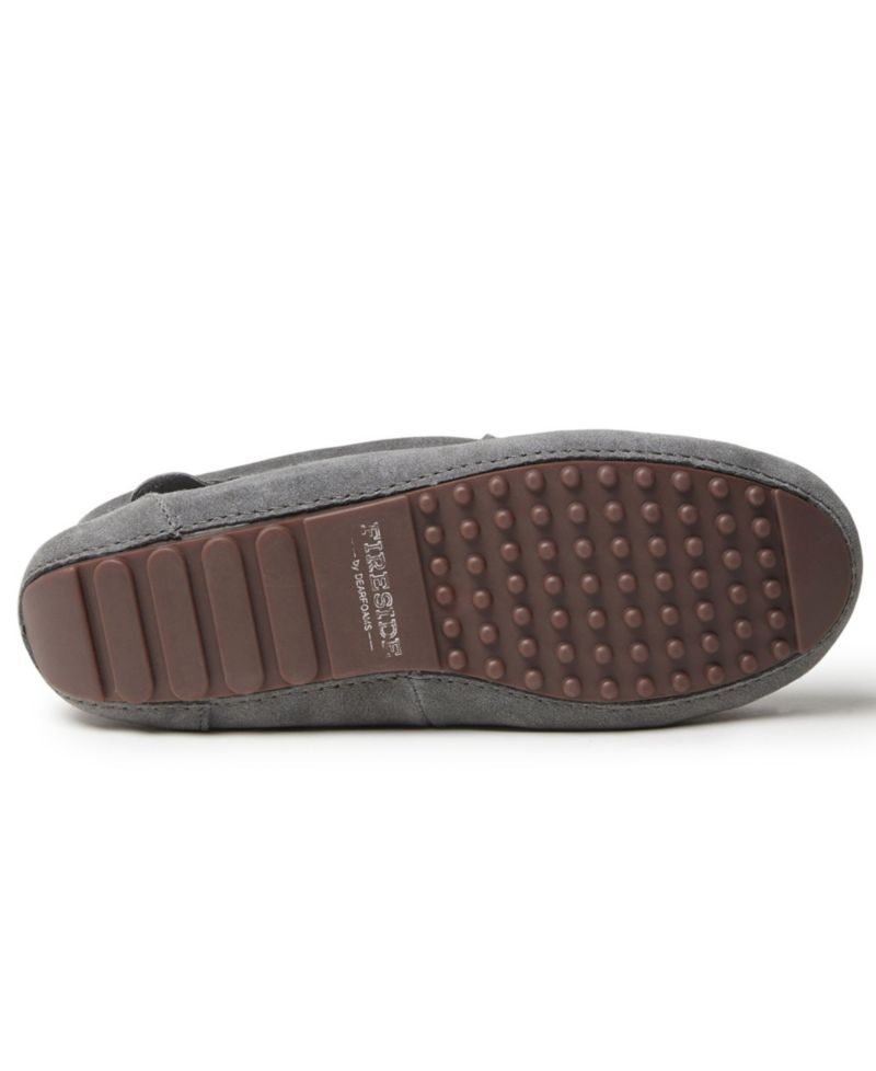 Dearfoams Women's Fireside Mel Genuine Shearling Moccasin Slipper
