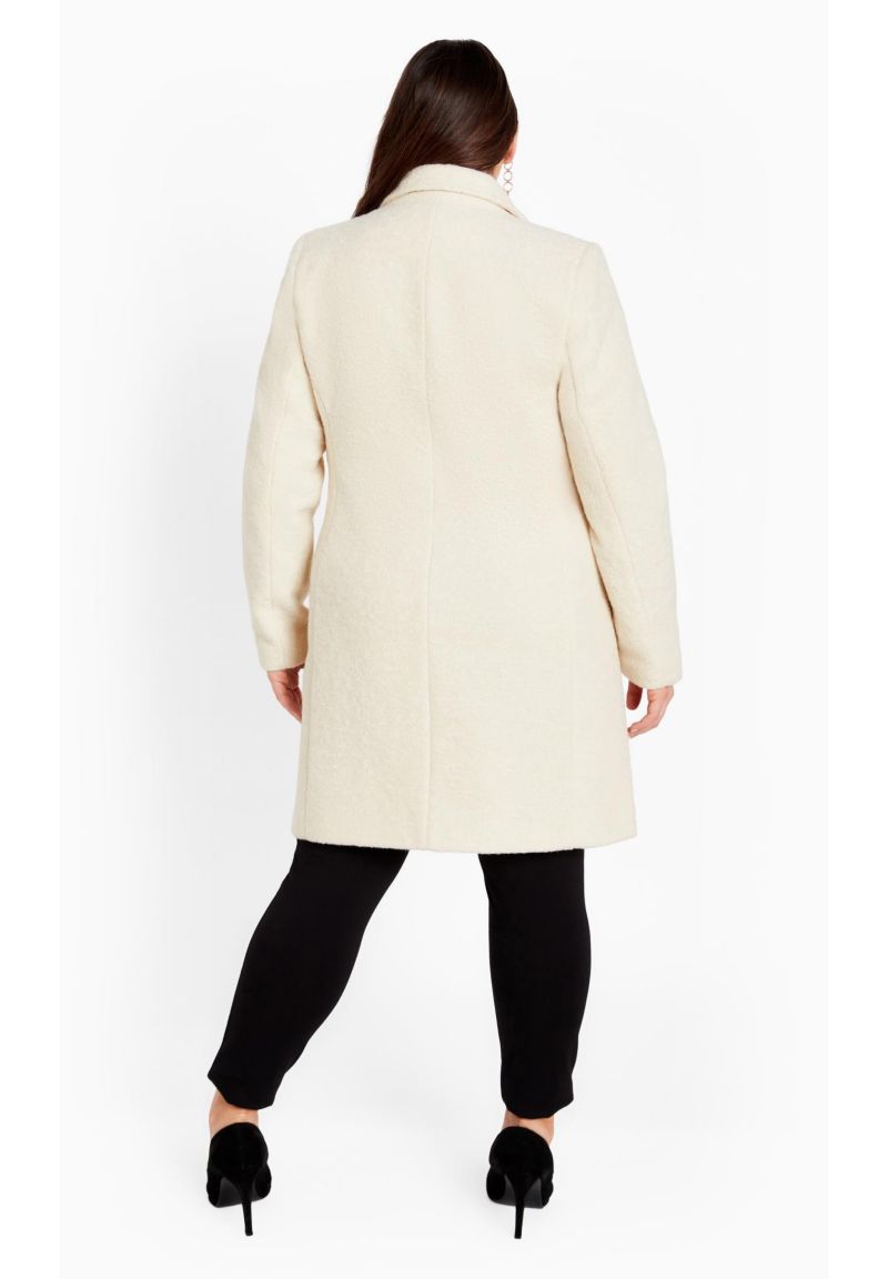 Women's Plus Size Estelle Double Button Collared Coat