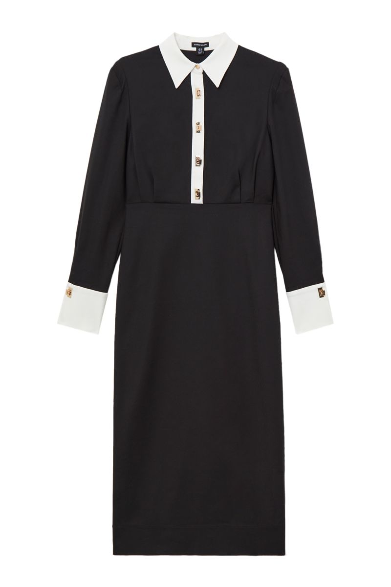 Women's Techno Cotton Shirt Maxi Shirt Dress