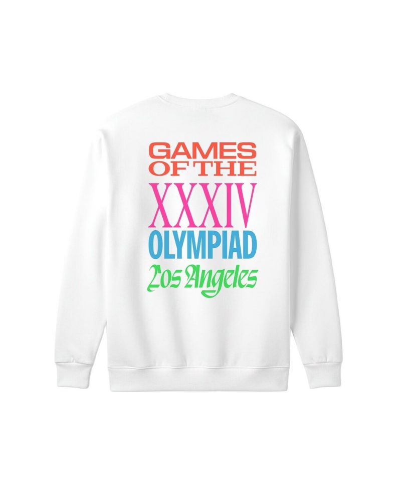 Men's White LA28 Superbloom Collection Sweatshirt
