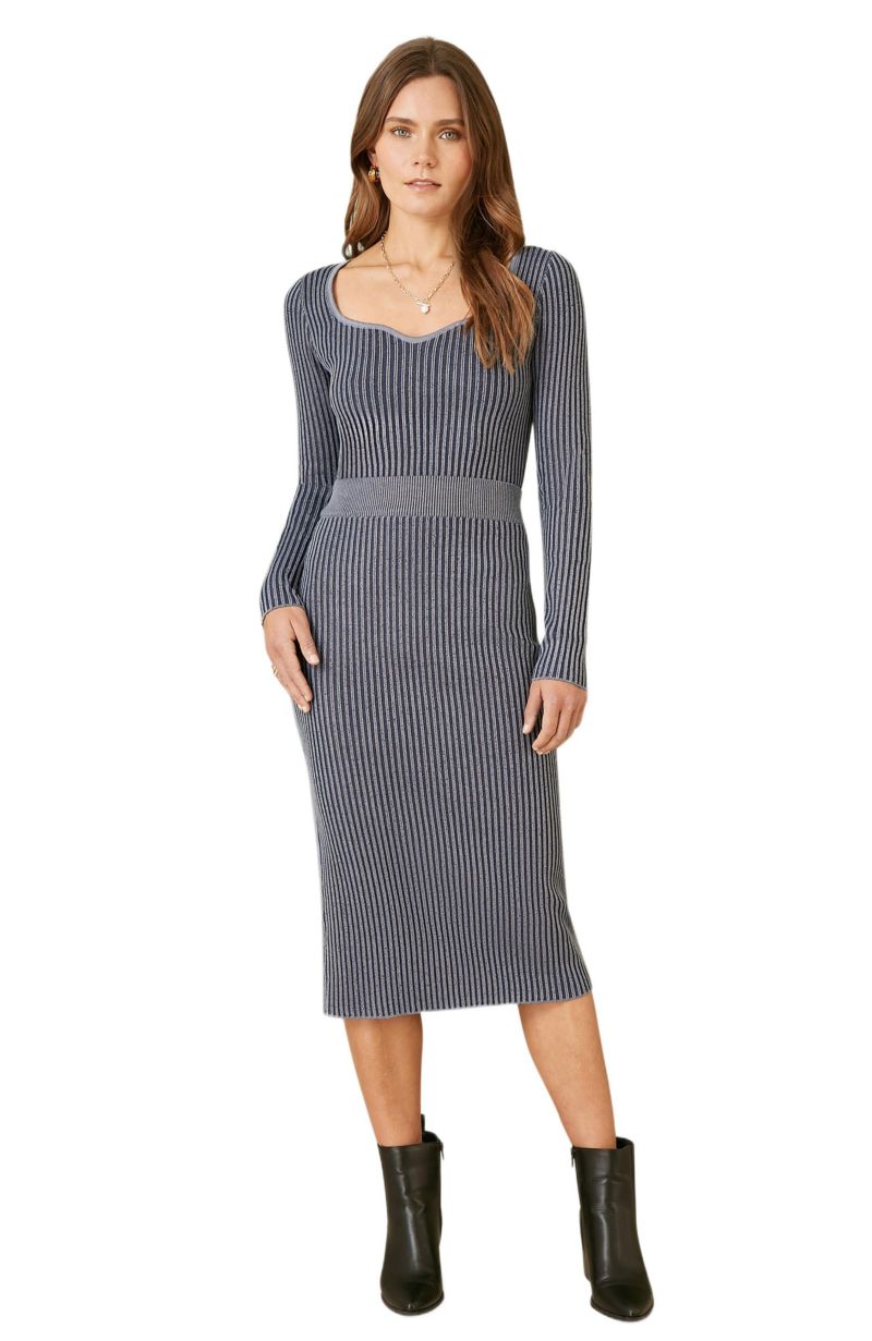 Women's Sweetheart-Neck Fitted Ribbed Knit Top