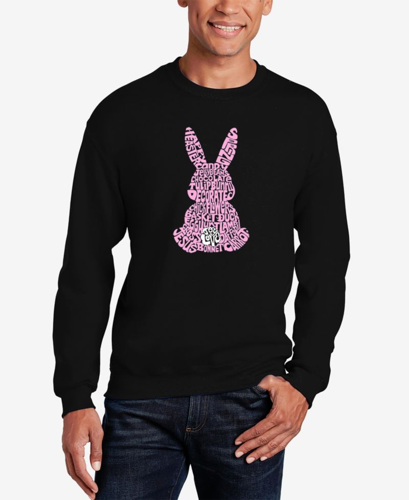 Men's Word Art Crewneck Easter Bunny Sweatshirt