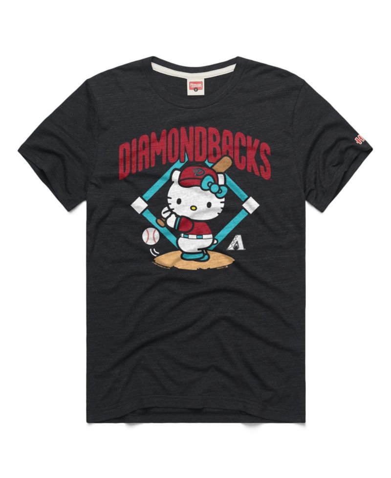 Men's and Women's Charcoal Arizona Diamondbacks Hello Kitty Tri-Blend T-Shirt