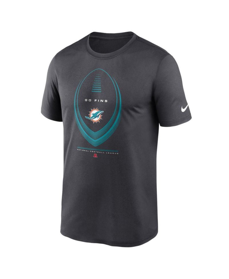 Men's Anthracite Miami Dolphins Legend Icon Dri-FIT T-Shirt