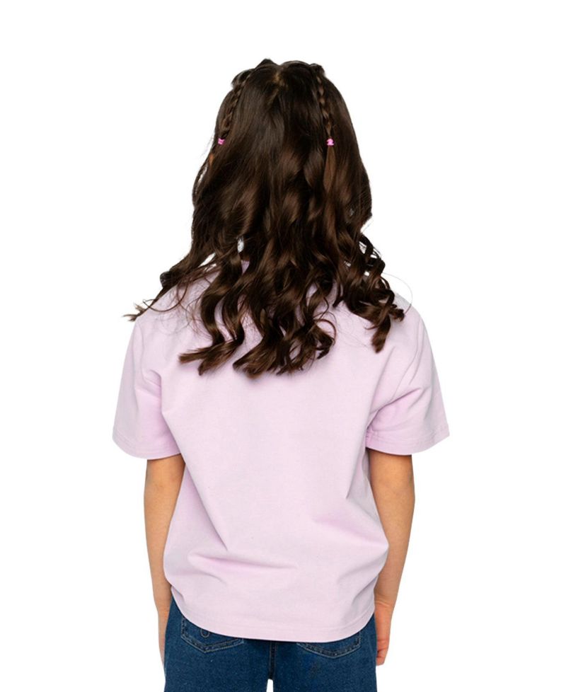 Big Girls 6-14 Heavy Jersey Wide Short Sleeve T-Shirt Mauve
