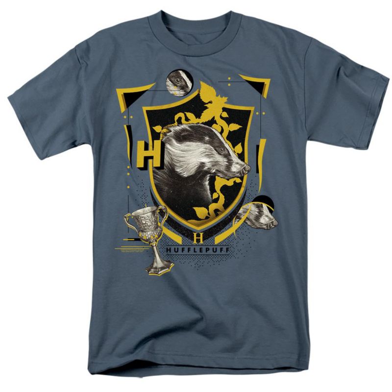 Men's Hufflepuff Magicial Mischief Level Up Crest T Shirt