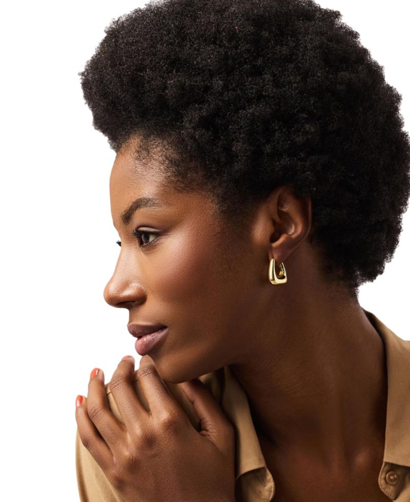 Colene Gold-Plated Chunky Hoop Earrings
