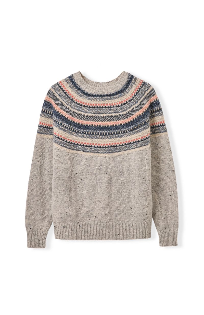 Women's Stitchy Stripe Yoke Sweater