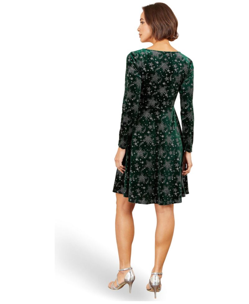 Women's Starburst Foil Skater Dress