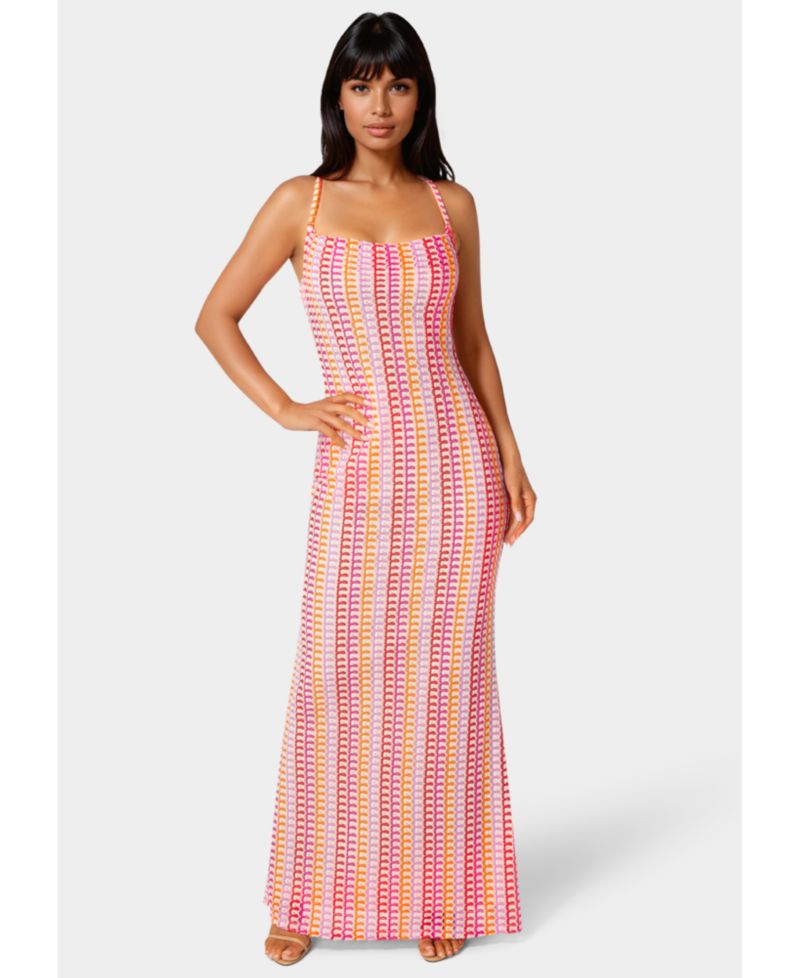 Women's Printed Bodycon Maxi Dress