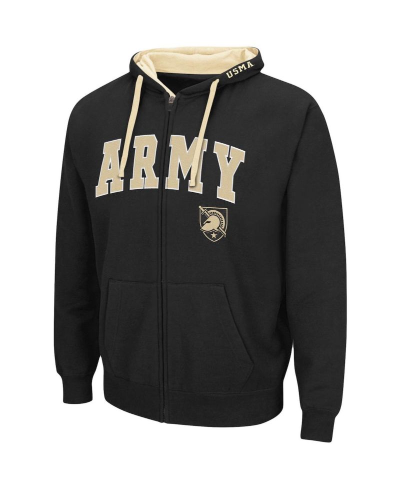 Men's Black Army Black Knights Big and Tall Full-Zip Hoodie