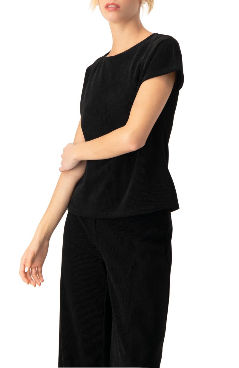 Women's Corduroy Off-Shoulder Top