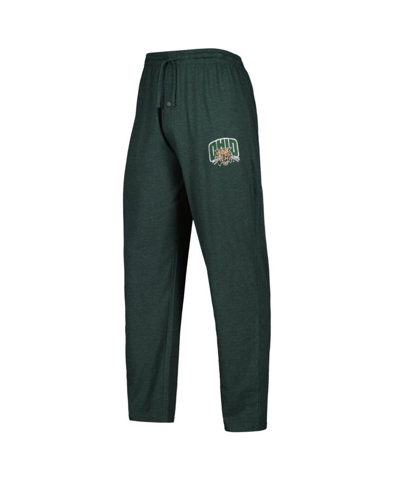 Men's Green/Charcoal Ohio Bobcats Meter Long Sleeve Top and Pants Sleep Set
