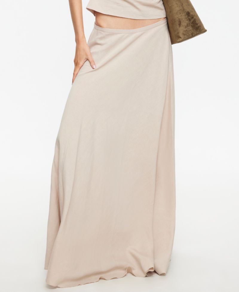 Women's Linen Halcyon Zippered Maxi Skirt