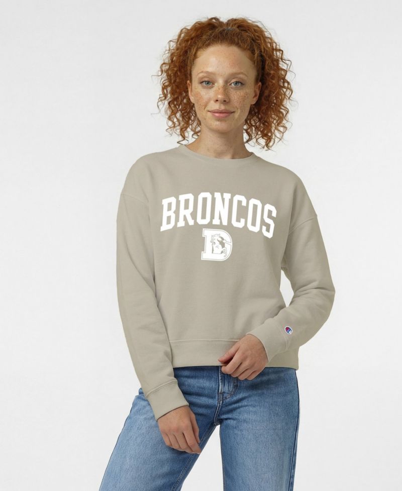 Women's Denver Broncos Dropped-Shoulder Crewneck Sweatshirt