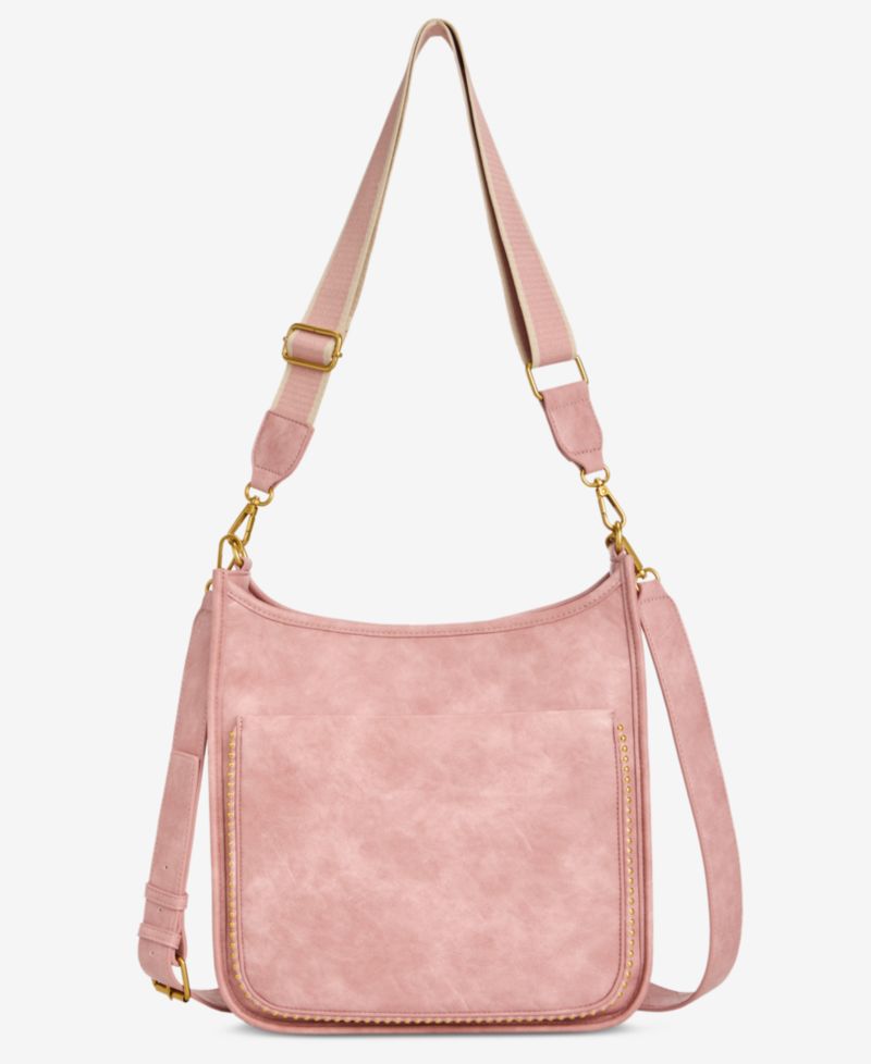 Whipstitch Stud Medium Crossbody Bag