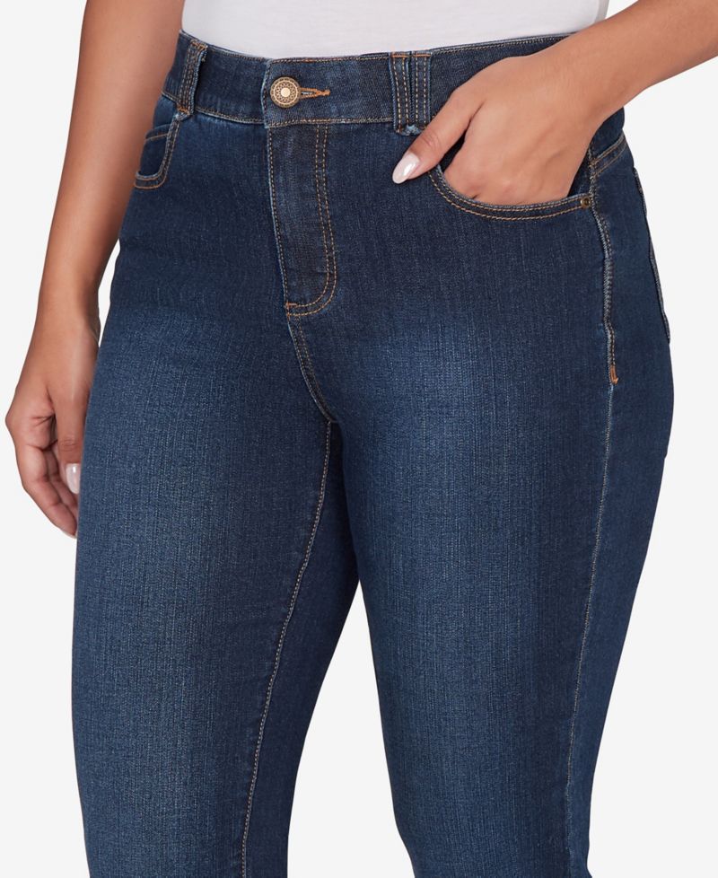 Petite Straight-Leg High-Rise Jeans