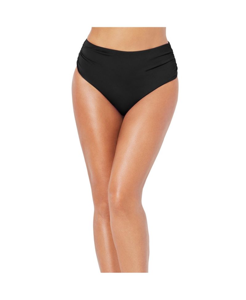 Women's Side Shirred High Waist Swim Brief