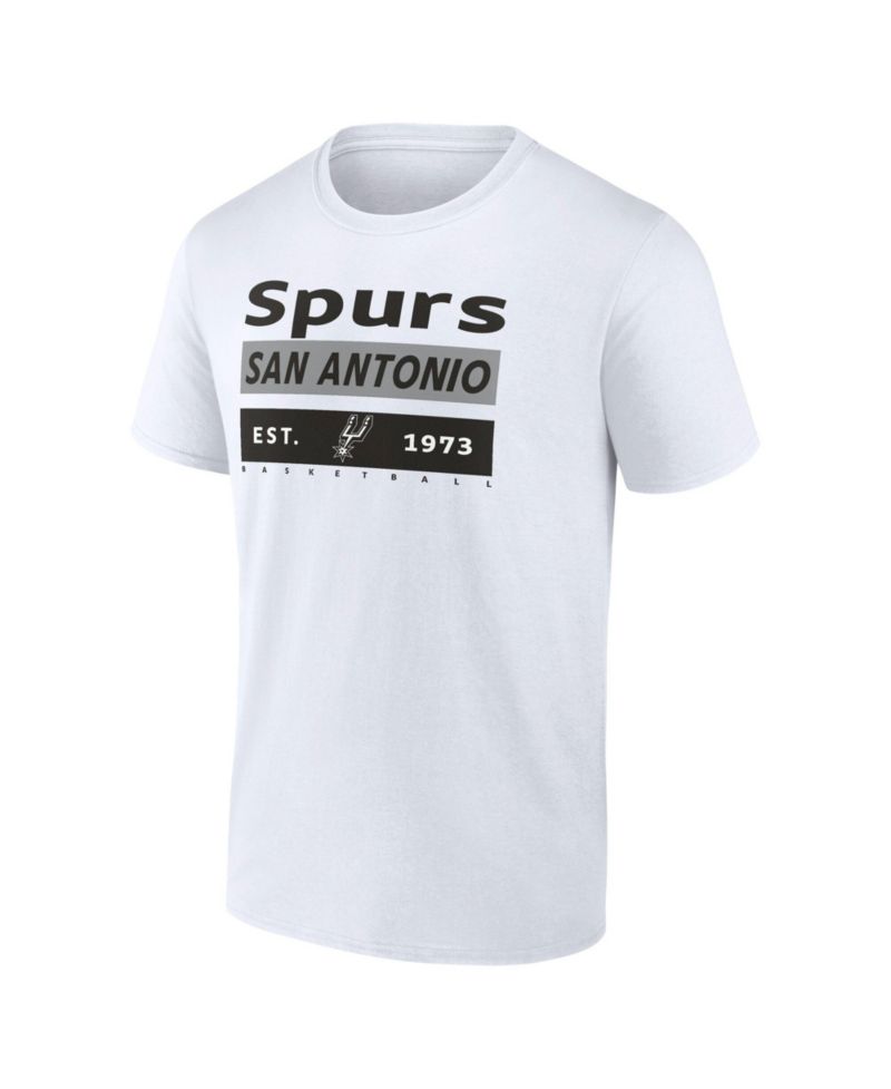 Men's White San Antonio Spurs Finger Roll T-Shirt
