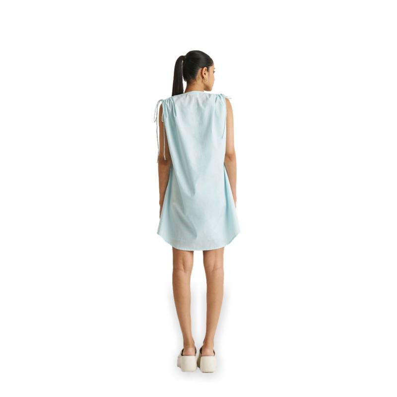 Women's Shirt dress with Shoulder Tie Details