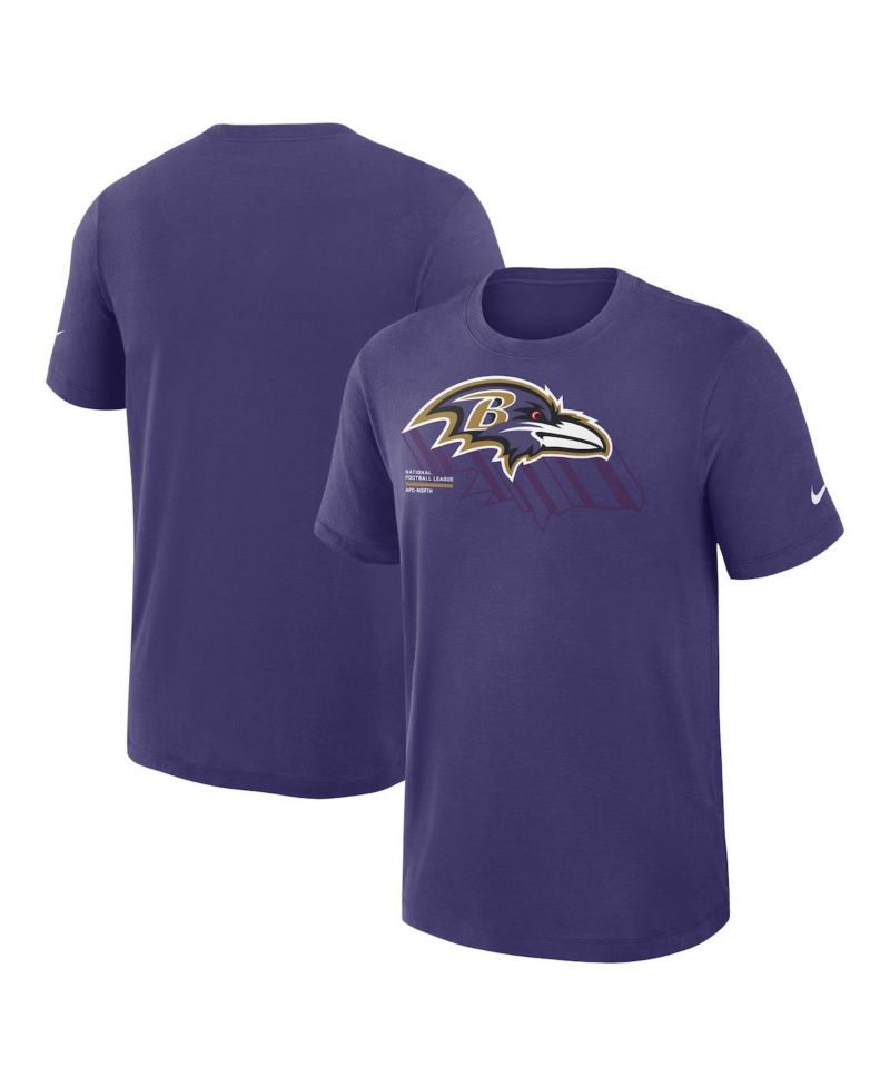 Nike Men's Purple Baltimore Ravens Left End Run Slub Performance T-Shirt