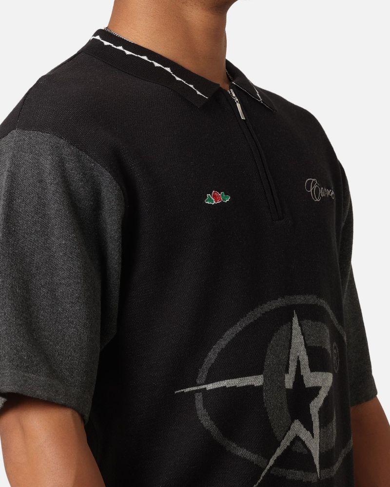 Men's C-Superstar Knitted Polo Shirt, Black, XXLarge