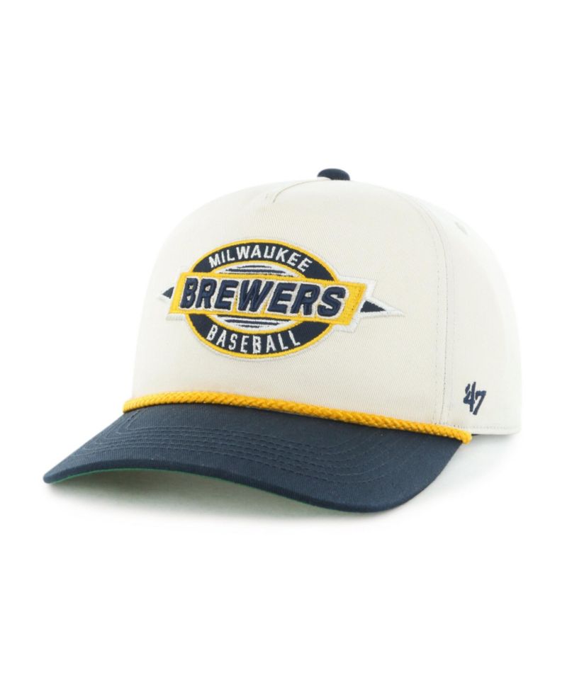 Men's Natural Milwaukee Brewers Frame Out Hitch Adjustable Hat
