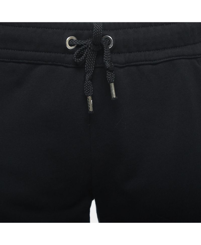 Women's Pre-Owned Versus Versace Black Logo Print Cotton Side Zip Detailed Joggers