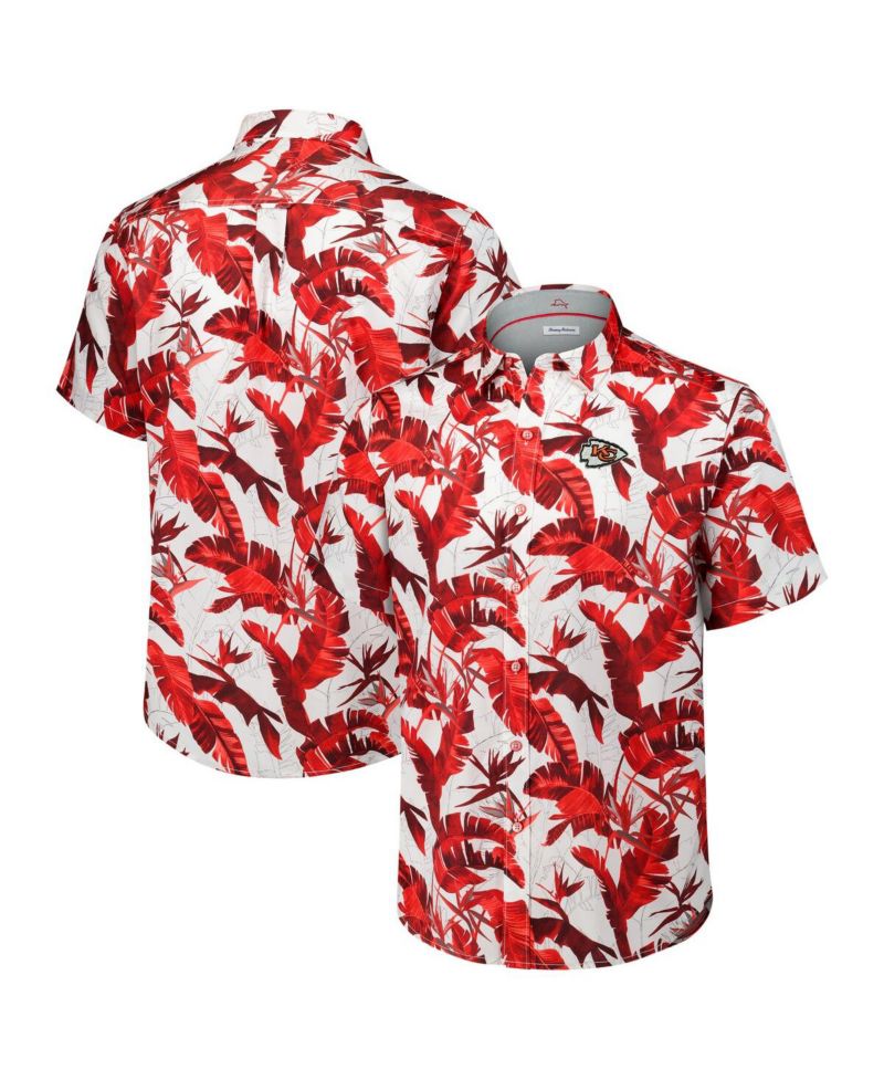 Men's Red Kansas City Chiefs Sunnyvale Blooms Camp Button-Up Shirt