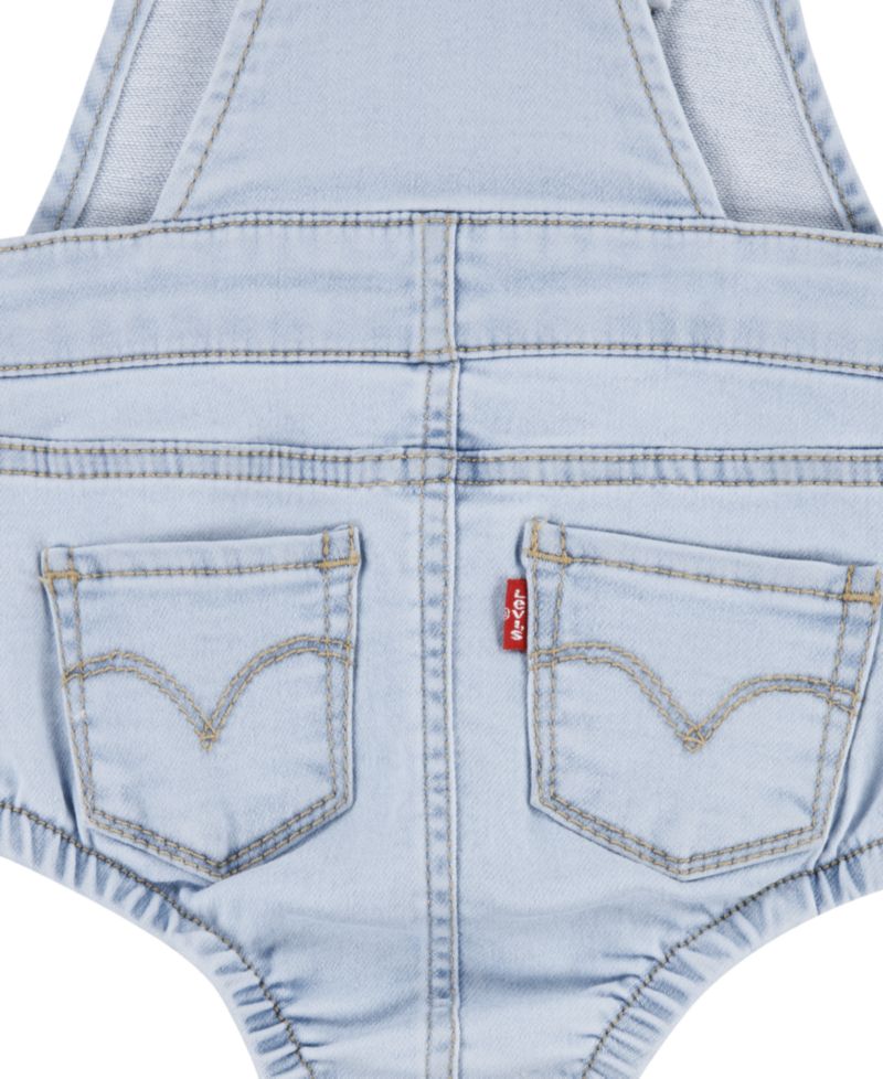 Baby Girls' Sleeveless Denim Shortalls