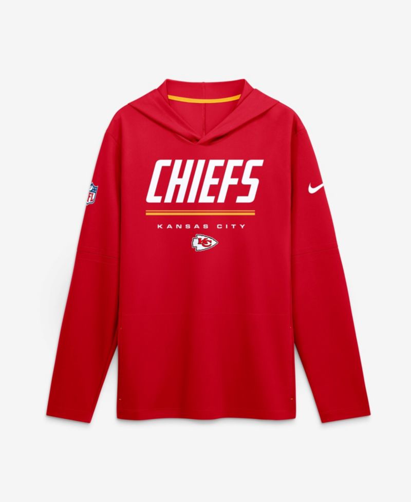 Men's Red Kansas City Chiefs Big & Tall Dri-FIT Hooded Long Sleeve T-Shirt