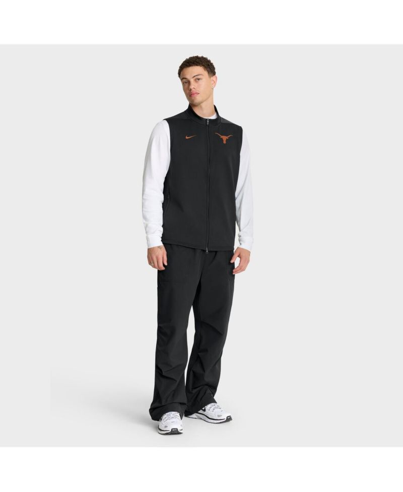 Men's Black Texas Longhorns Primetime Victory Performance Full-Zip Vest