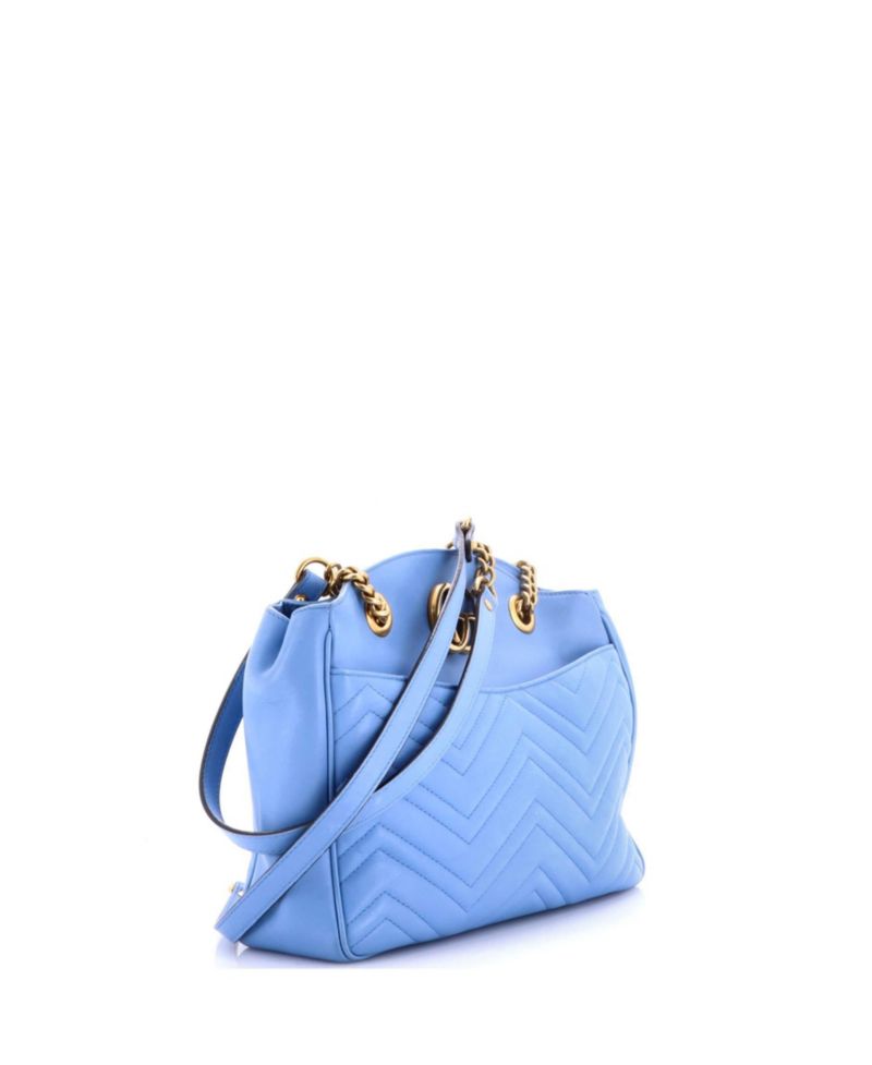 Medium GG Marmont Chain Tote Matelasse Leather