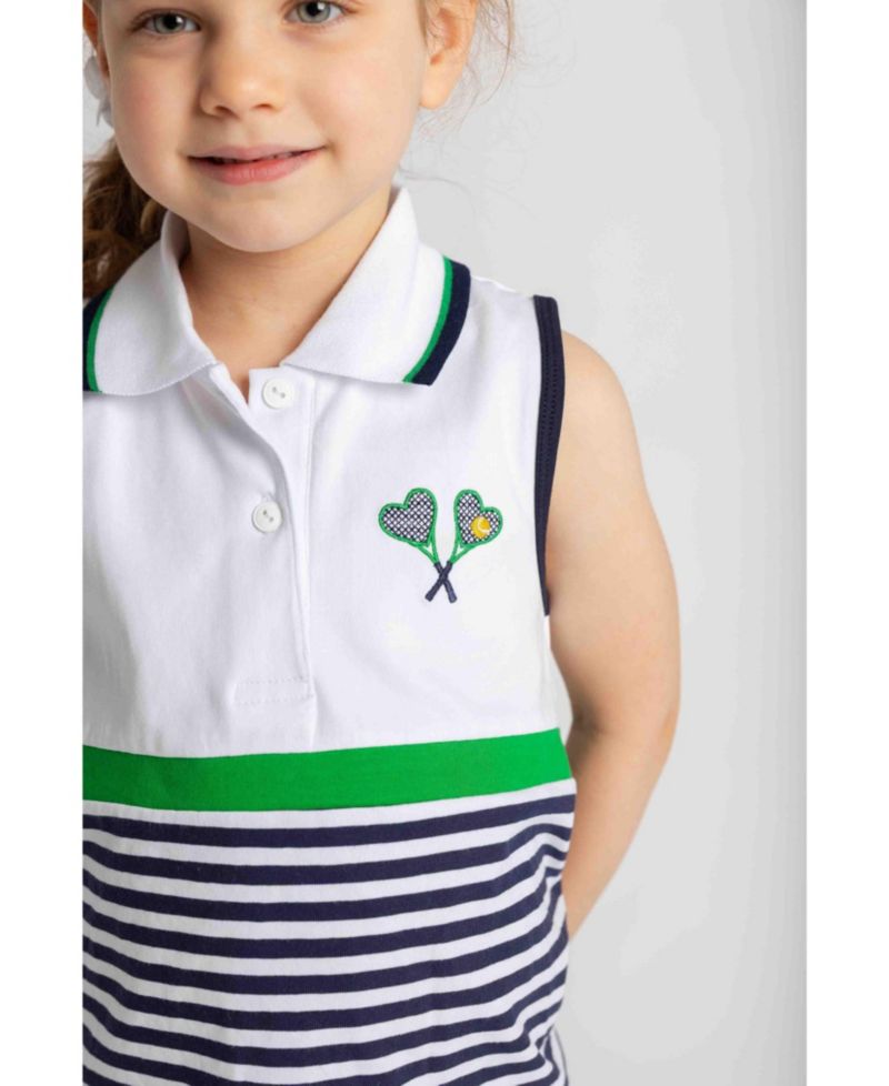 Big Boys 7-10 Knit Short Set with Tennis Rackets