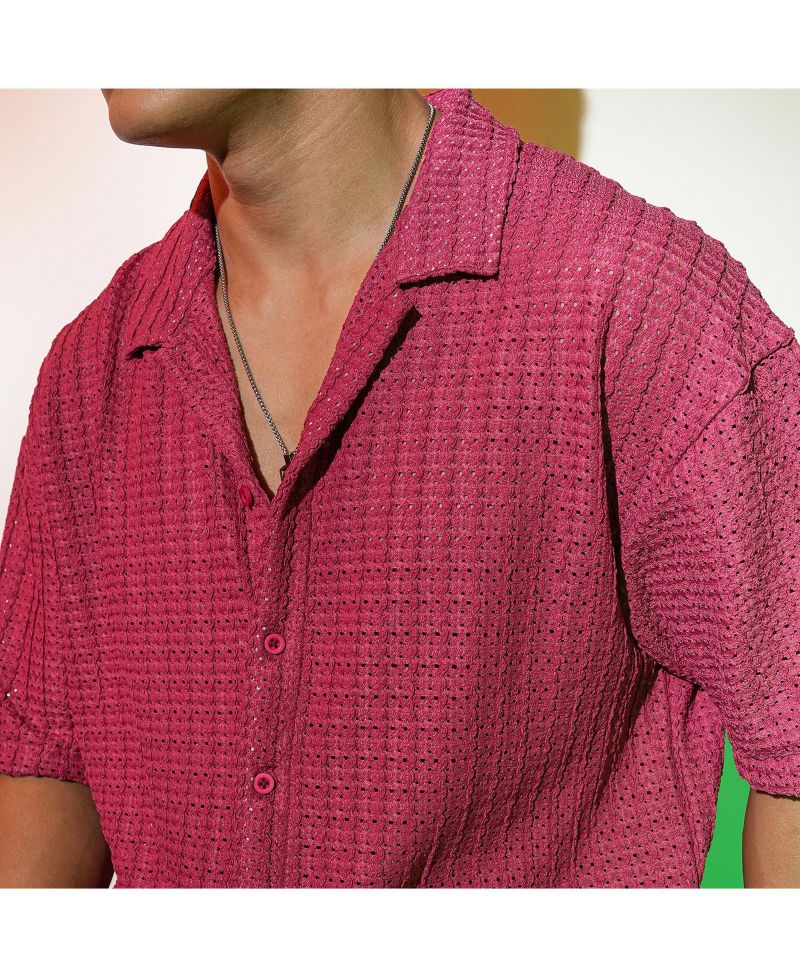 Men's Striped Fringe Shirt