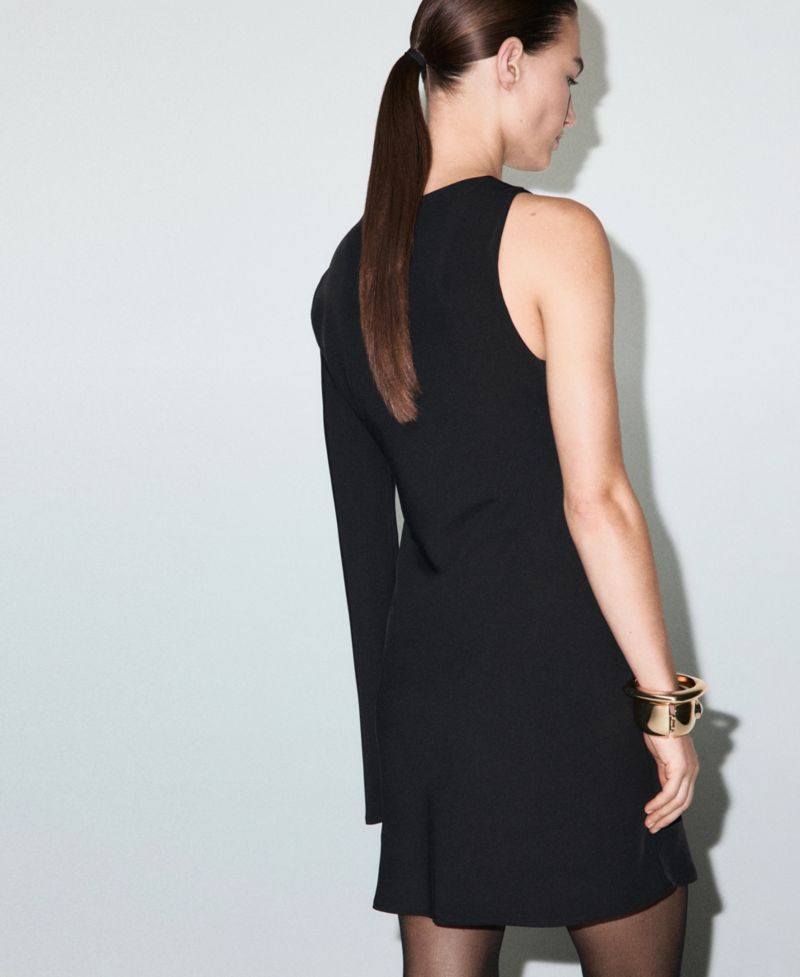 Women's Asymmetrical Sleeves Dress