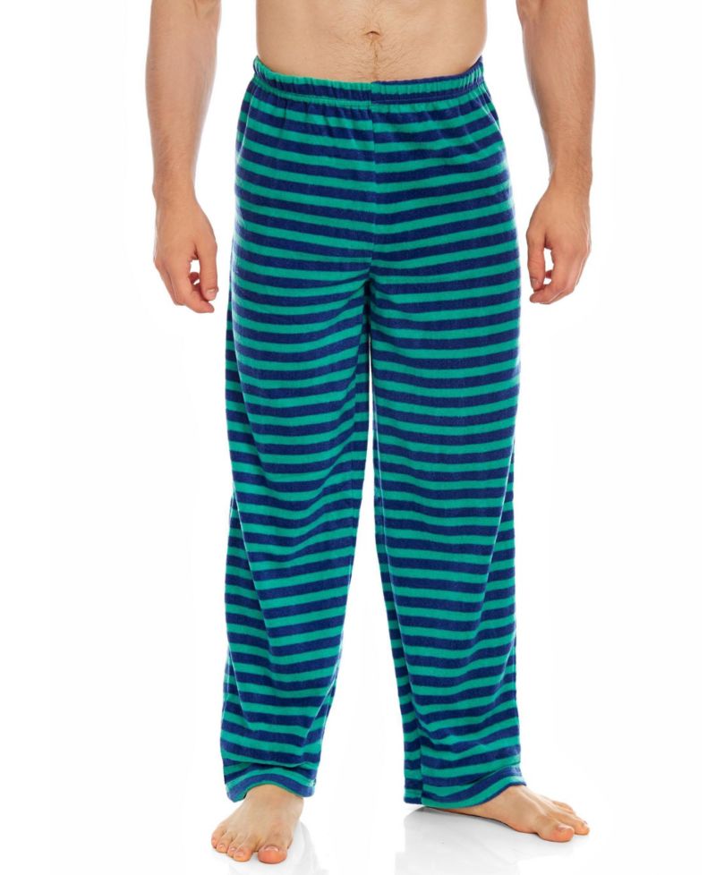Mens Striped Micro Fleece Pants