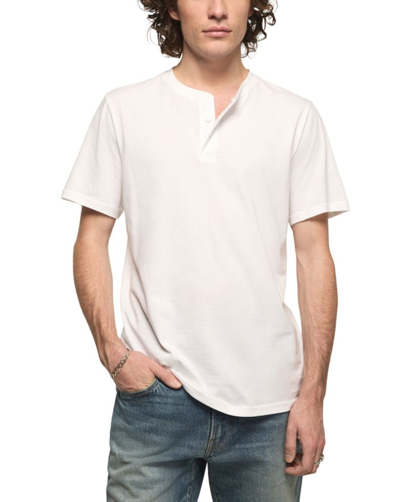 Men's Supima Cotton Short-Sleeve Henley T-Shirt