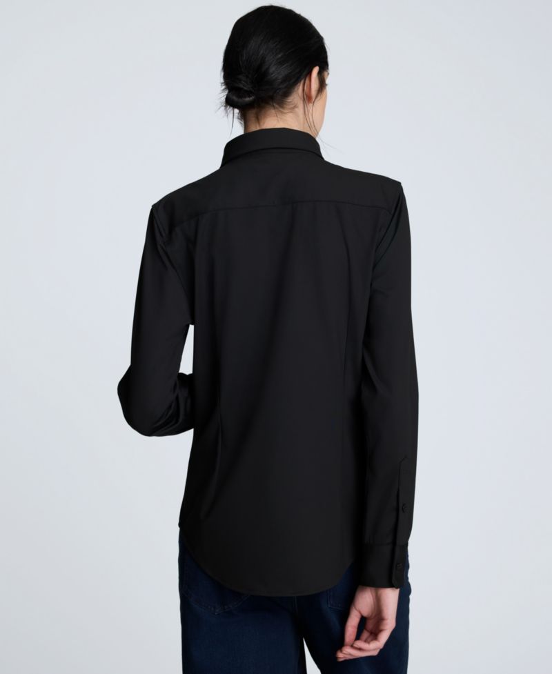 Women's Metro Knit Long Sleeve Button Front Shirt